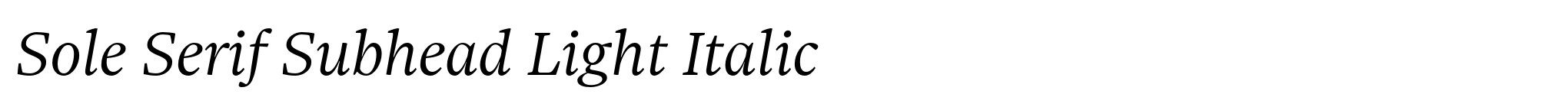 Sole Serif Subhead Light Italic image
